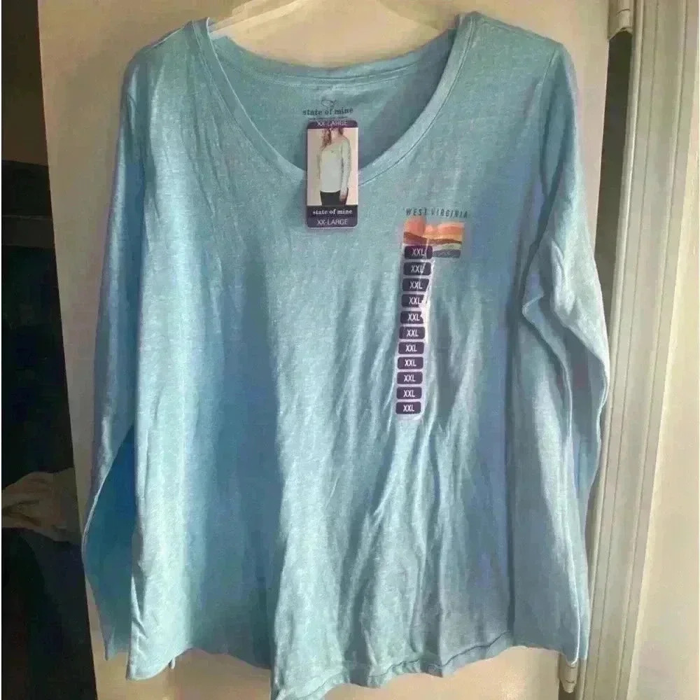 State of Mind West Virginia‎ Long Sleeve Blue XXL shirt